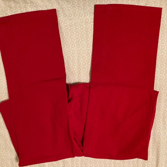 Chaps Daniella Curvy Fit Red Denim Jeans Size 16 - Picture 13 of 13